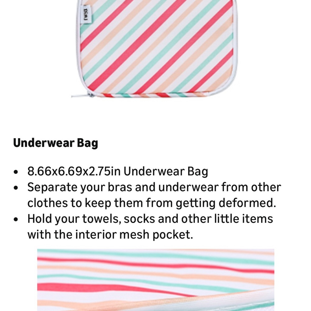 Striped Travel Packing Cubes Set - Picture 5 of 5